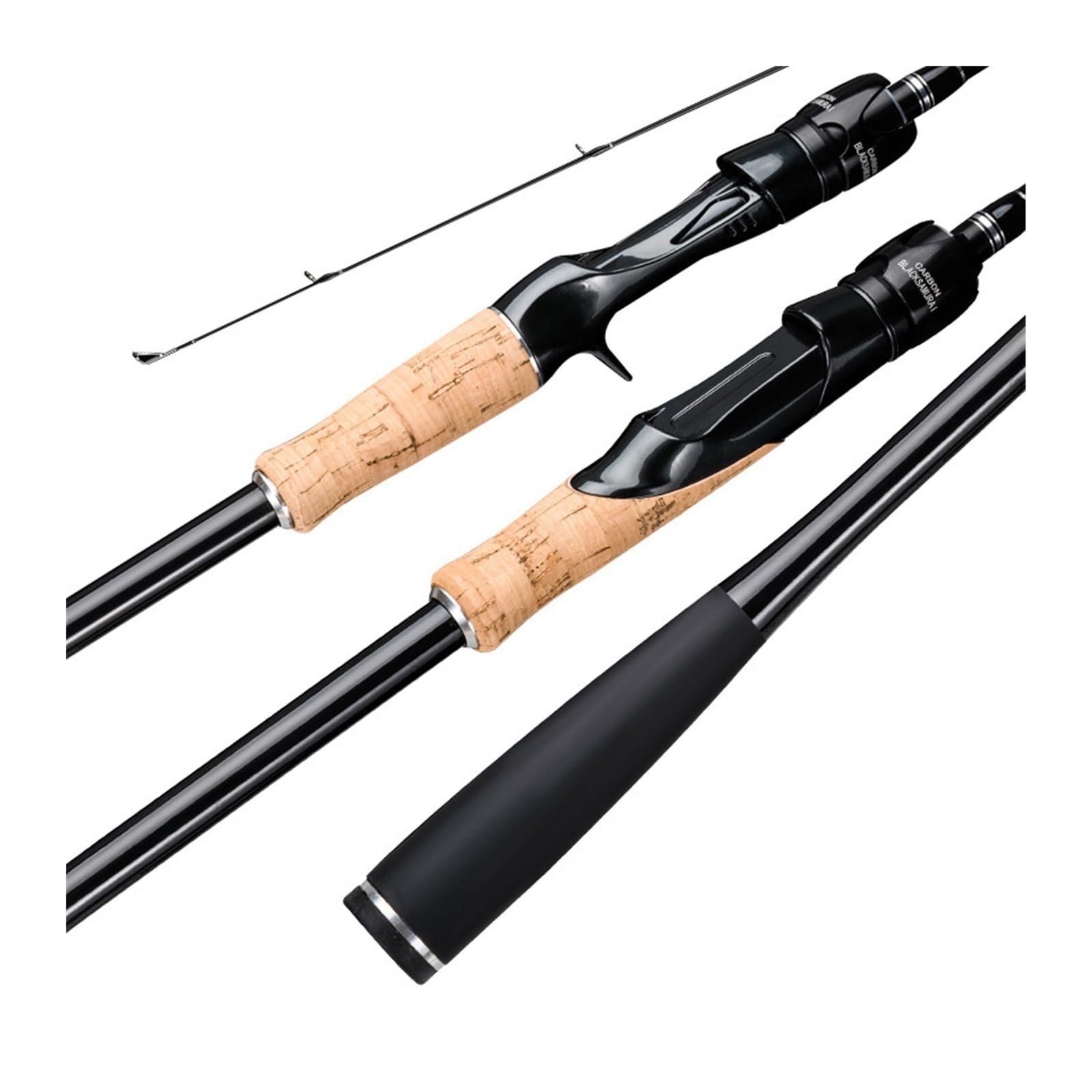 Canne da pesca Canna da pesca in fibra di carbonio Spinning/casting canna da pesca esca peso 1,8 m canne da pesca ultraleggere e veloci for laghetto artificiale Barre da pesca da viaggio (Color : Ner