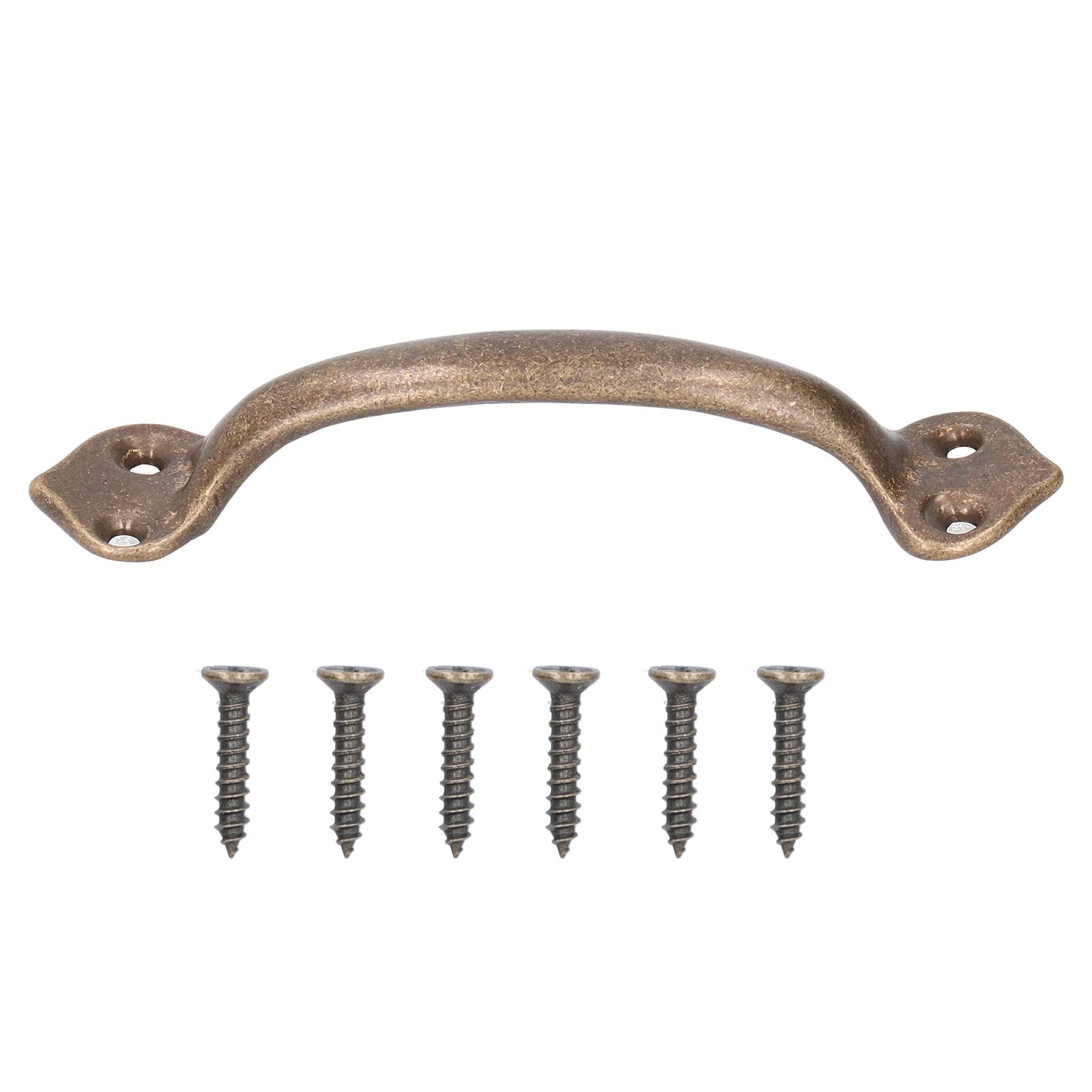 Copper Handle, Rust‑Proof Firm Copper Arch Design Retro Chinese Style Cupboard Door Handle, for Dressers Drawers(Medium)