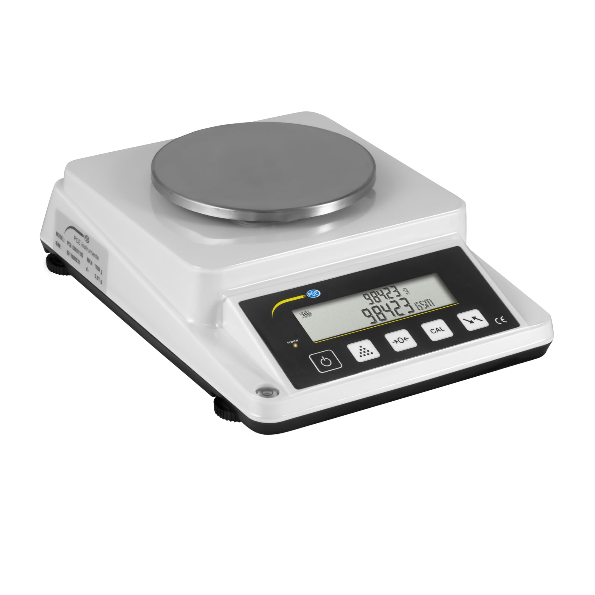 PCE Instruments Balanza digital para papel, cuentapiezas (Rango: 0 ... 1100 g, Resolución: 0,01 g / 1 g/m² , Reproducibilidad: ± 0,02 g, Linealidad: ± 0,03 g) PCE-DMS 1100