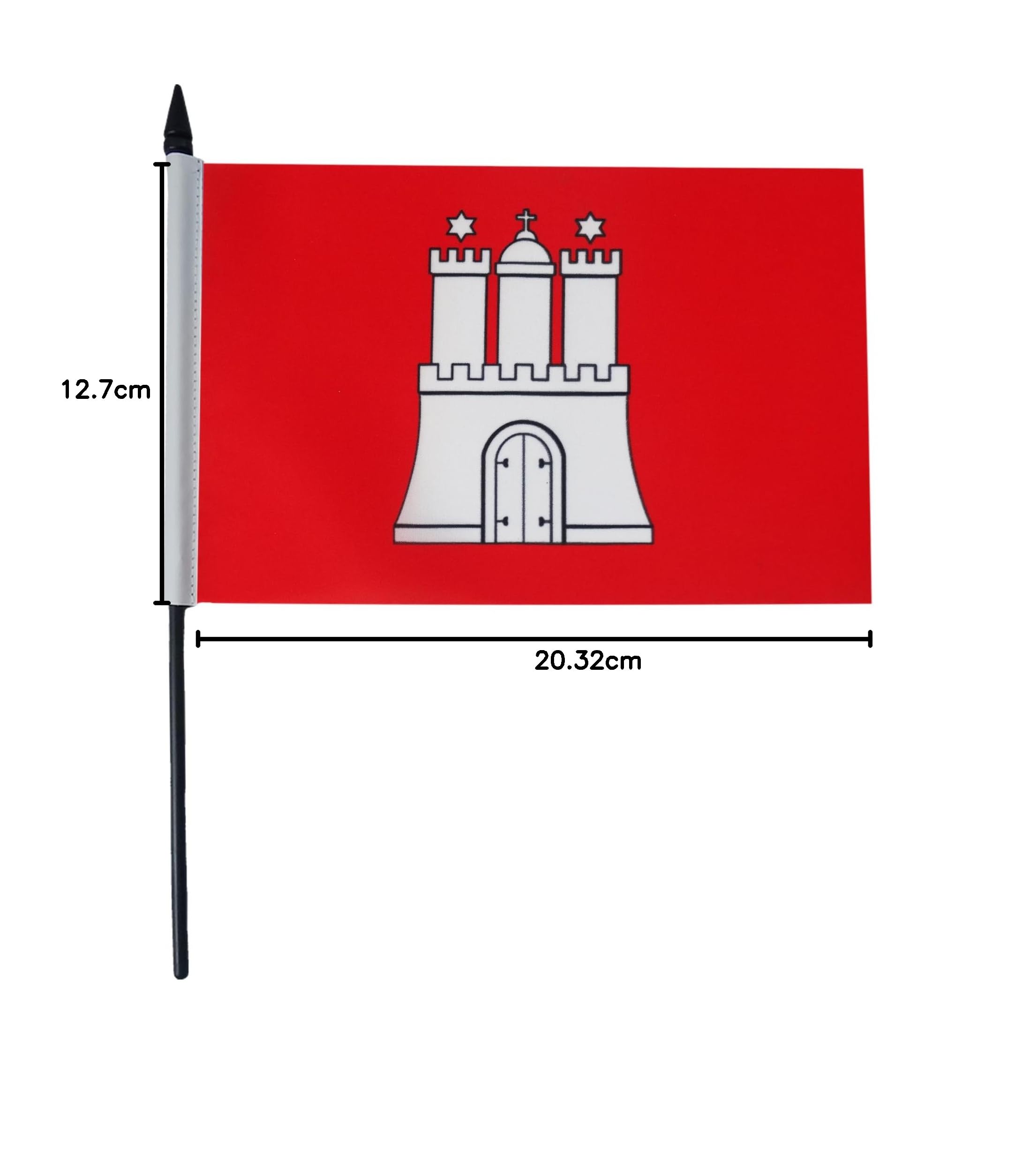 AZ FLAG Bandiera Da Tavolo Amburgo 21x14 cm - Piccola Bandierina Land Di Hamburg - Germania
