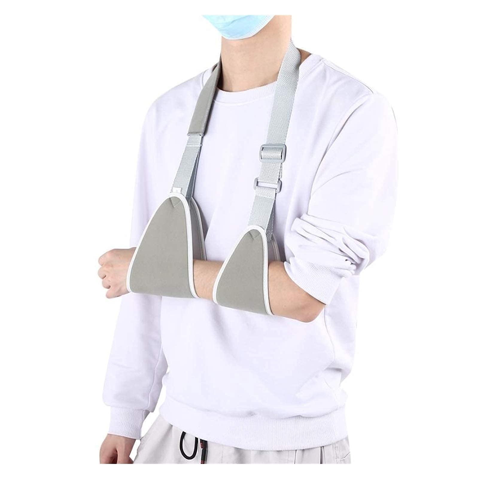 Soporte para la Espalda Cabestrillo para el Brazo Transpirable Ajustable Antebrazo Fractura Cabestrillo Vendaje Fijación Brace Ortopédico Brace (Tamaño : Medium) (M)