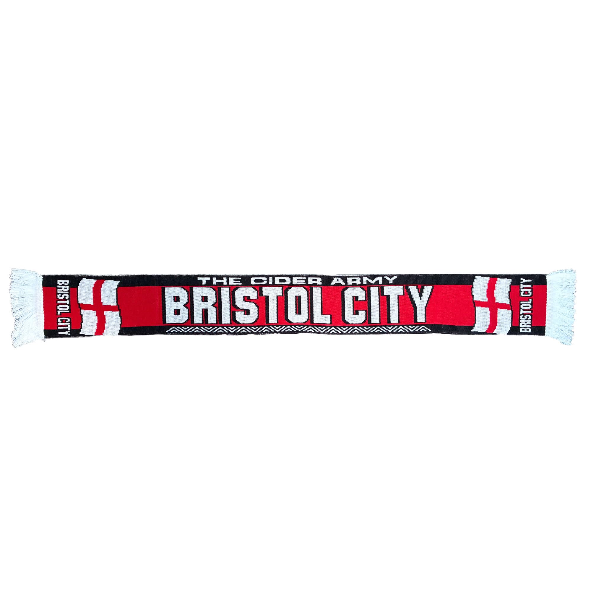 Beyond Happy Bristol City Football Supporters' Scarf - 100% Acrylic Bristol Cider Army Unisex Football Scarf
