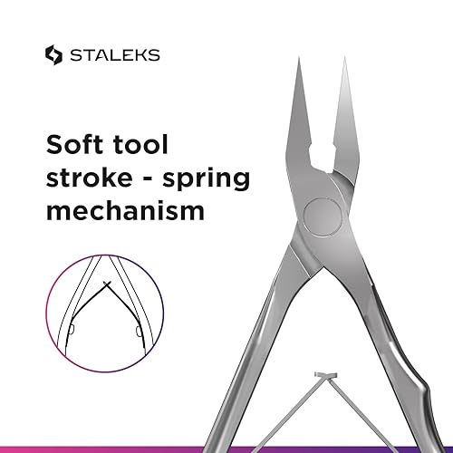 Miniatura 5 de STALEKS PRO EXPERT 61 NE-61-16 - Pinzas de uñas encarnadas de gama alta (5,12 pulgadas, 0.630 in) fabricadas en Europa