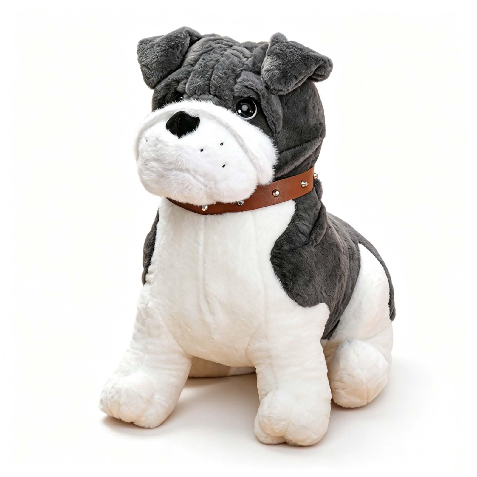 Kuscheltier Hund, Shar Pei Hund, Lebensecht Plüschtier, Superweiches Kuscheltier, Weich & Flauschig Spielzeug, Geschenk für Kinder & Erwachsene (55 cm,Grau)