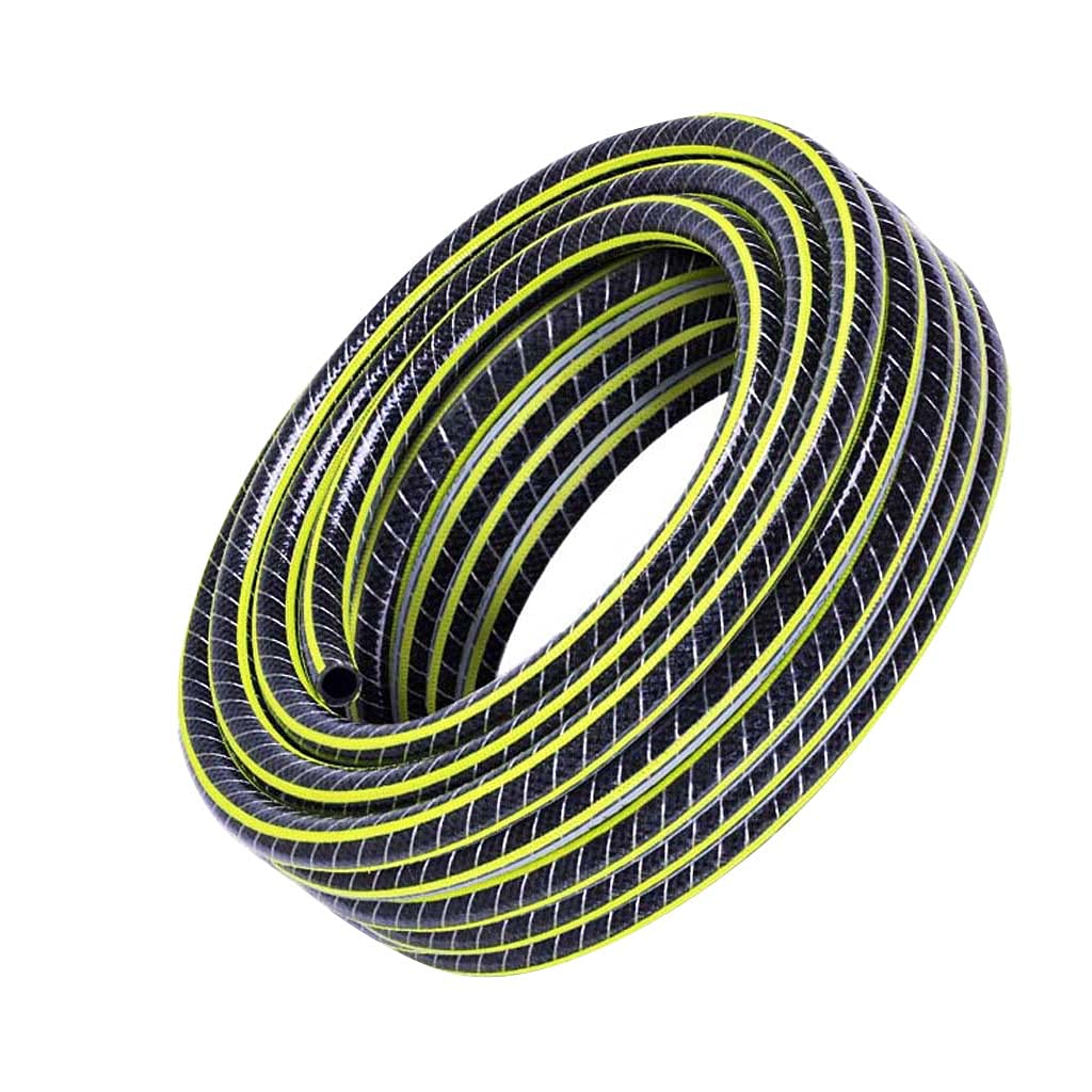 Tubo di irrigazione da Giardino in plastica PVC Sistema di Acqua piovana Irrigazione a Goccia Collegamento Tubo in Pelle di Serpente Giallo 7 Lunghezze Resistenza al Gelo e alla Compressione (1/2")