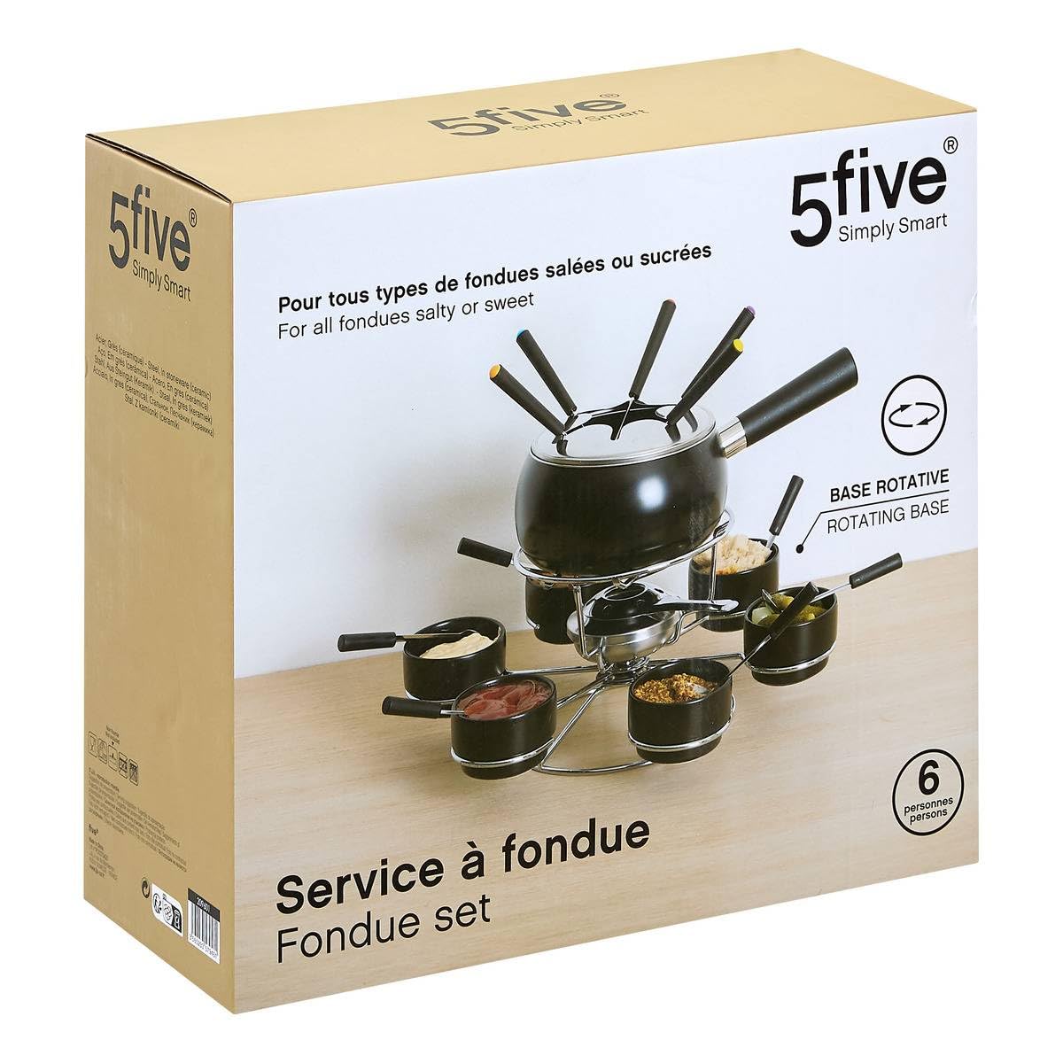 5five - set de fondue con plato giratorio