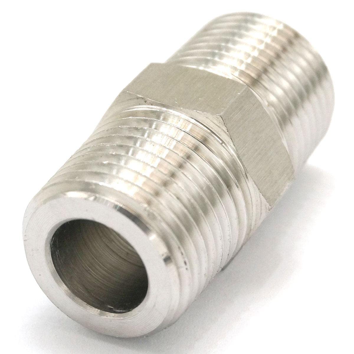 Conector de alta presión for tubería de acero inoxidable 304, 1 pieza, 200 bar, 2" BSP macho hexagonal