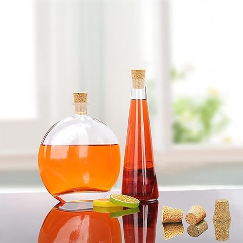 Miniatura 4 de Enkrio 50 corchos de vino en blanco, tapones de corcho cónicos de madera para botellas de madera, tapones de corcho pequeños para vino, proyectos de