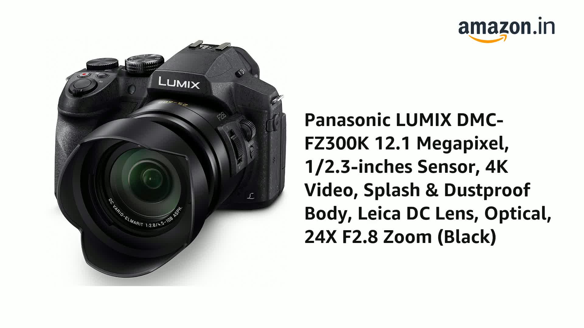 Buy Panasonic LUMIX DMC-FZ300K 12.1 Megapixel, 1/2.3-inches Sensor