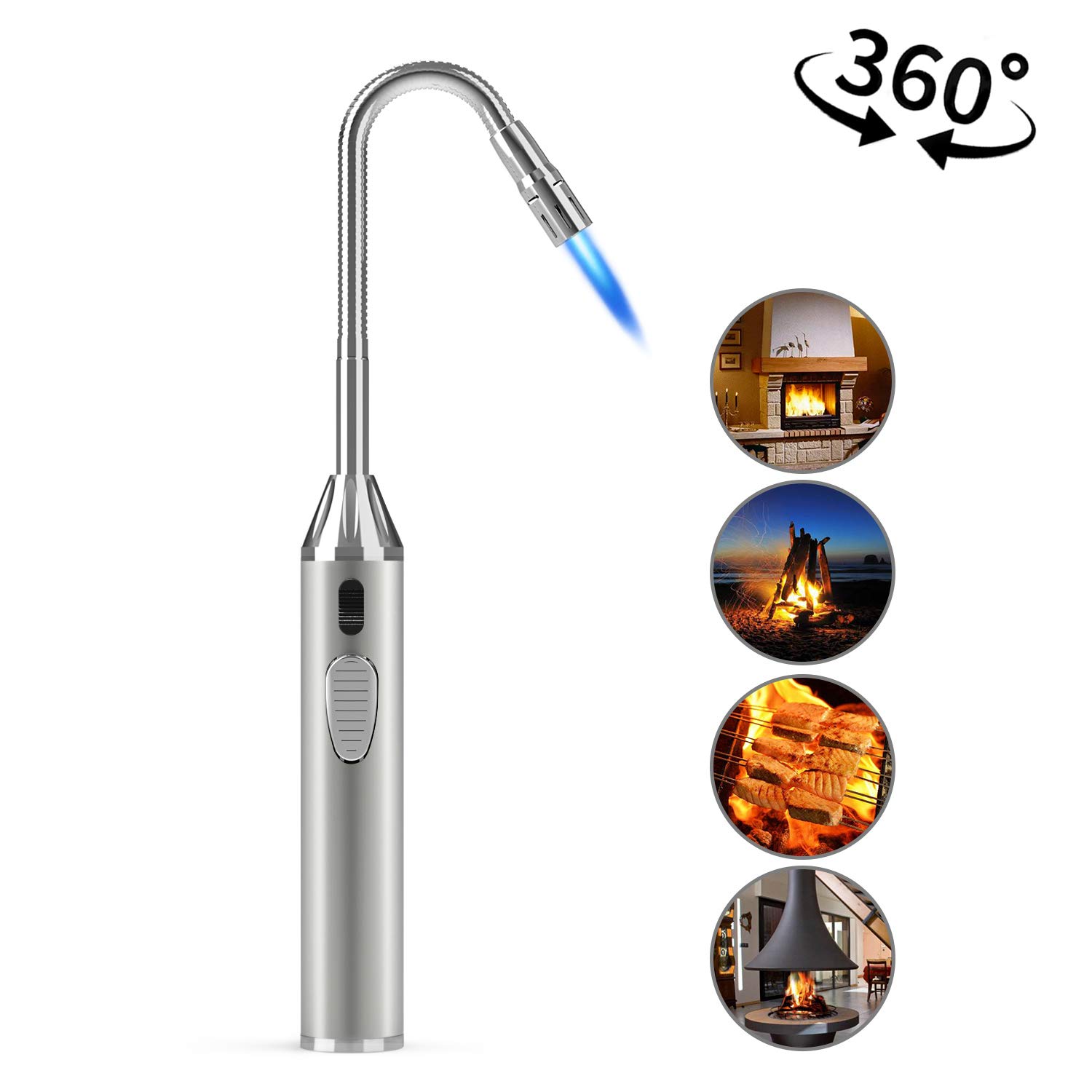 Buy Foxfires Butane Lighter Long Lighter Refillable Lighter Adjustable