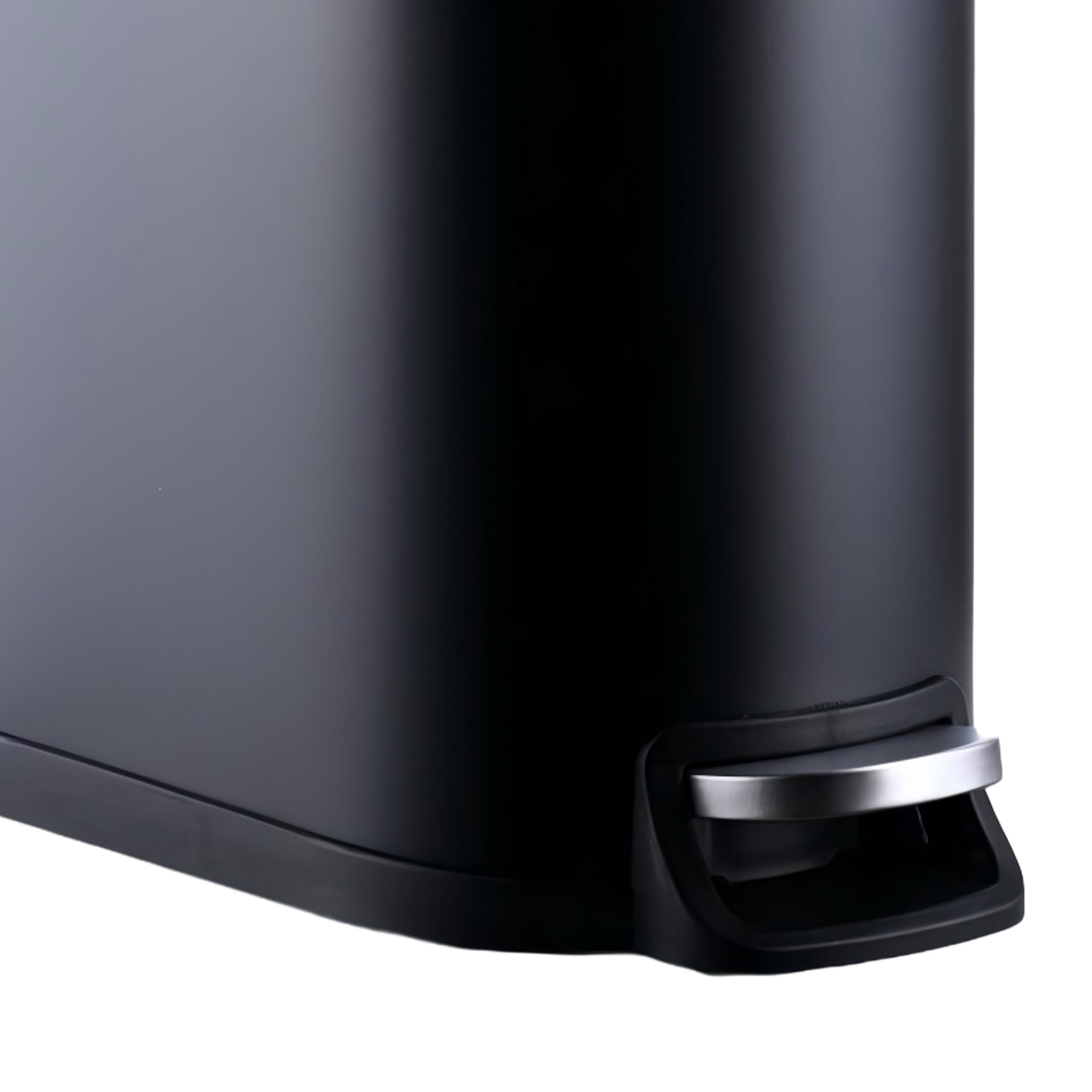 Relaxdays Cubo de Basura de 10L con Cierre Suave, Interior extraíble, Tapa y Dimensiones 39x18.5x31.5 cm, Negro