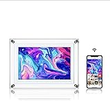 Cornice per foto digitale, cornice per foto digitale in acrilico ad alta definizione, set da tavola commerciale per la casa con album fotografico elettronico artistico