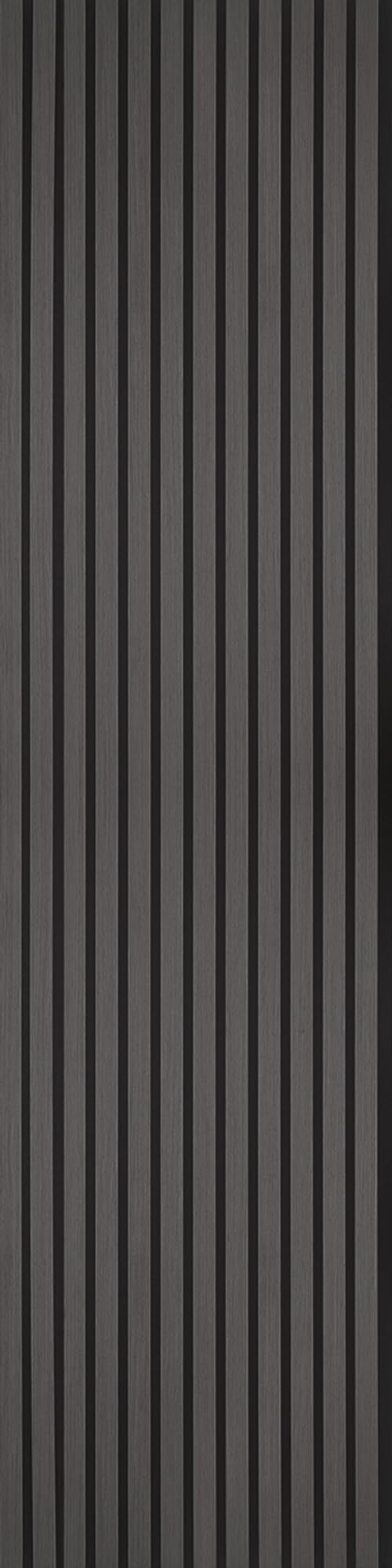 Fuse Acoustic Wooden Wall Panel In Charcoal Oak2.4M X 0.6M from B&Q