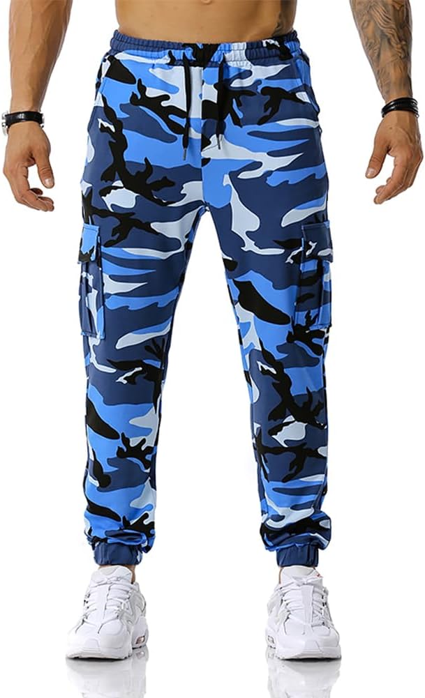 TOONRAIN Camo Cargo Pants Cargo Jeans for Men Casual Drawstring Sweatpants Camouflage Joggers Trouser with Pockets - Image 2