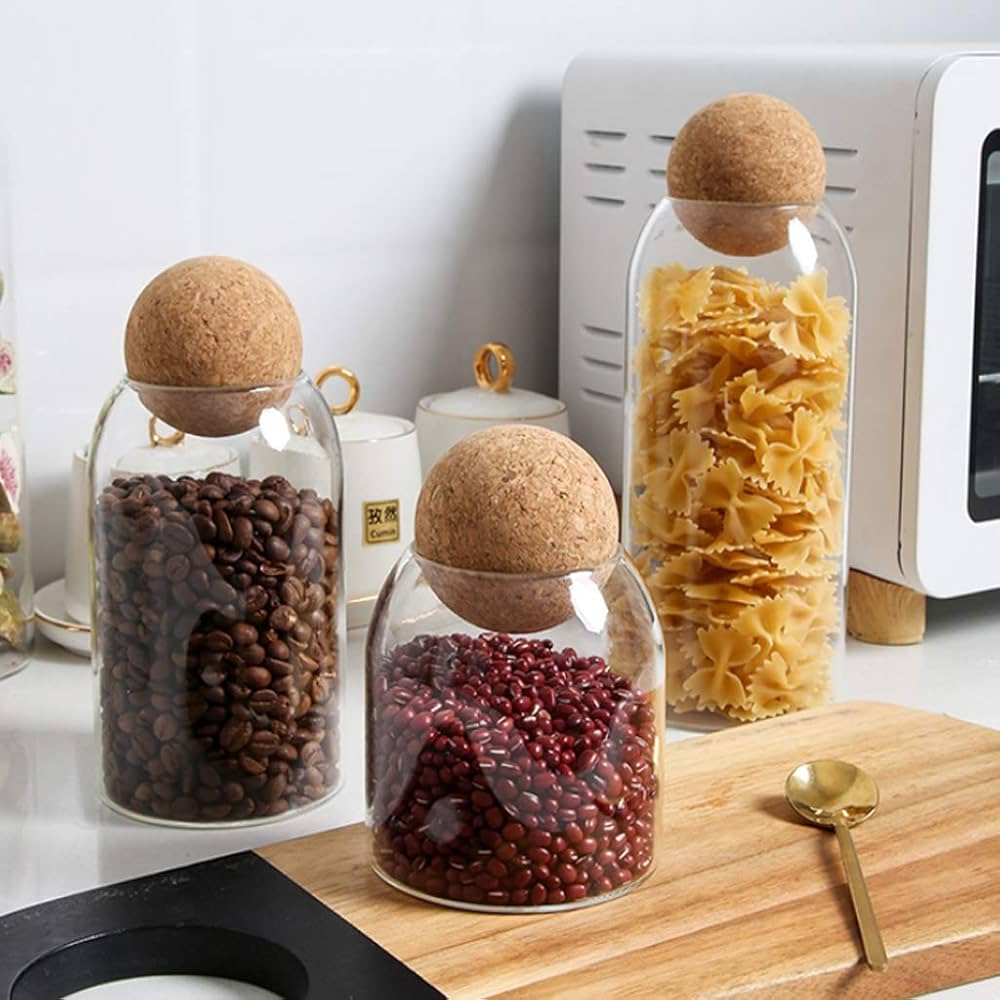 Amazon｜キャニスター ガラス おしゃれ 保存容器ガラス瓶、気密