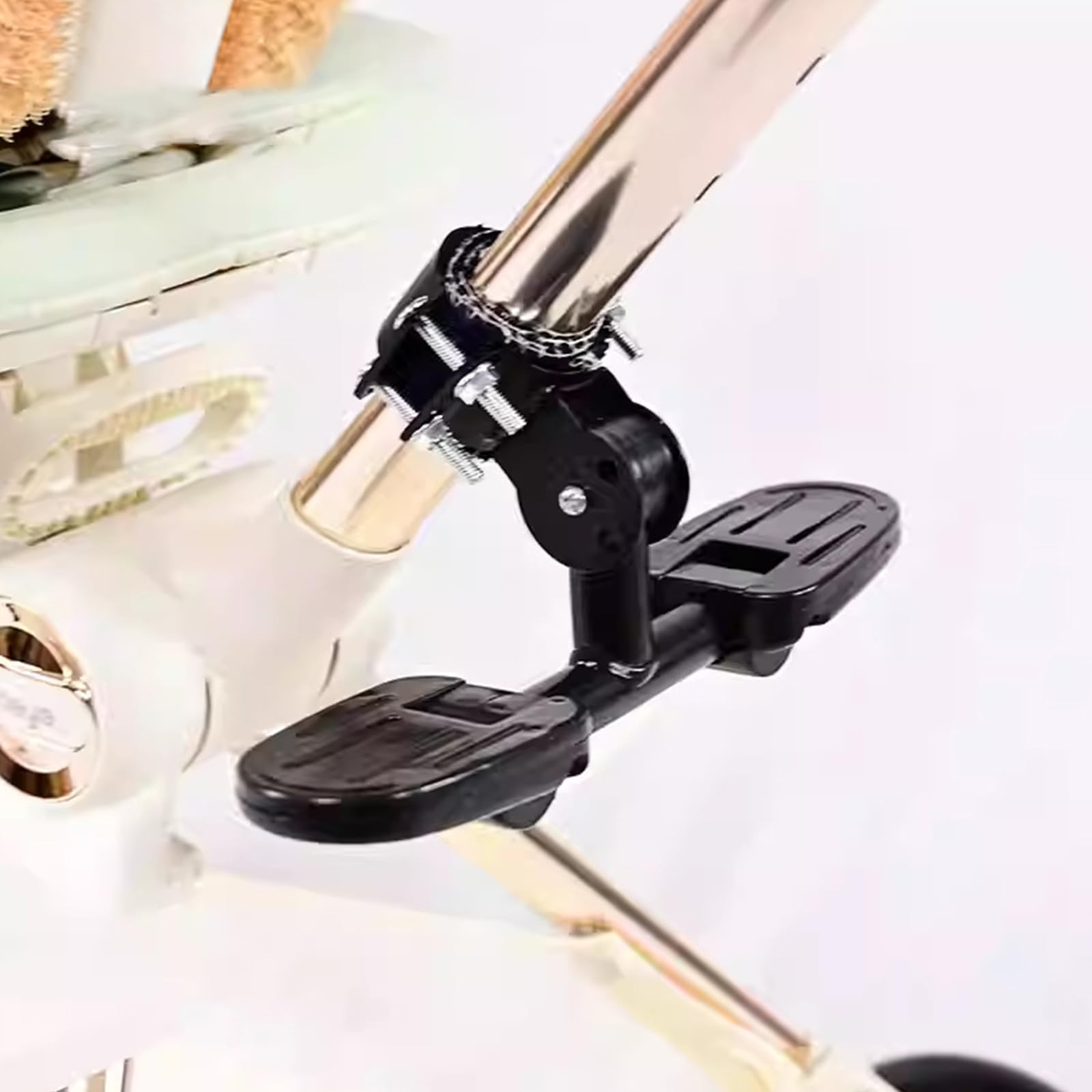 Reposapiés para patinete para niños, construcción de metal ligero, superficies antideslizantes, amplia compatibilidad, pedal de pie