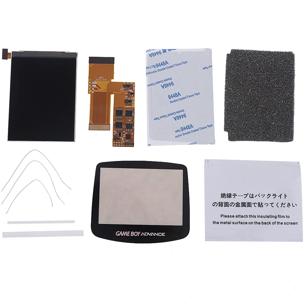 Kit di retroilluminazione dello Schermo LCD per Il Set di schermi retroilluminati GBA Include Cavo a Nastro e Pannello dell'obiettivo dello Schermo e Accessori
