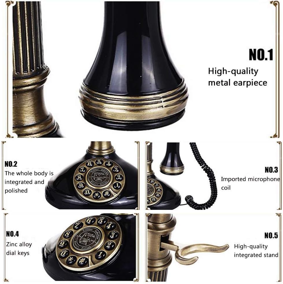 Teléfono Antiguo de Pila 1897 Estilo Retro Decorativo miniatura 7