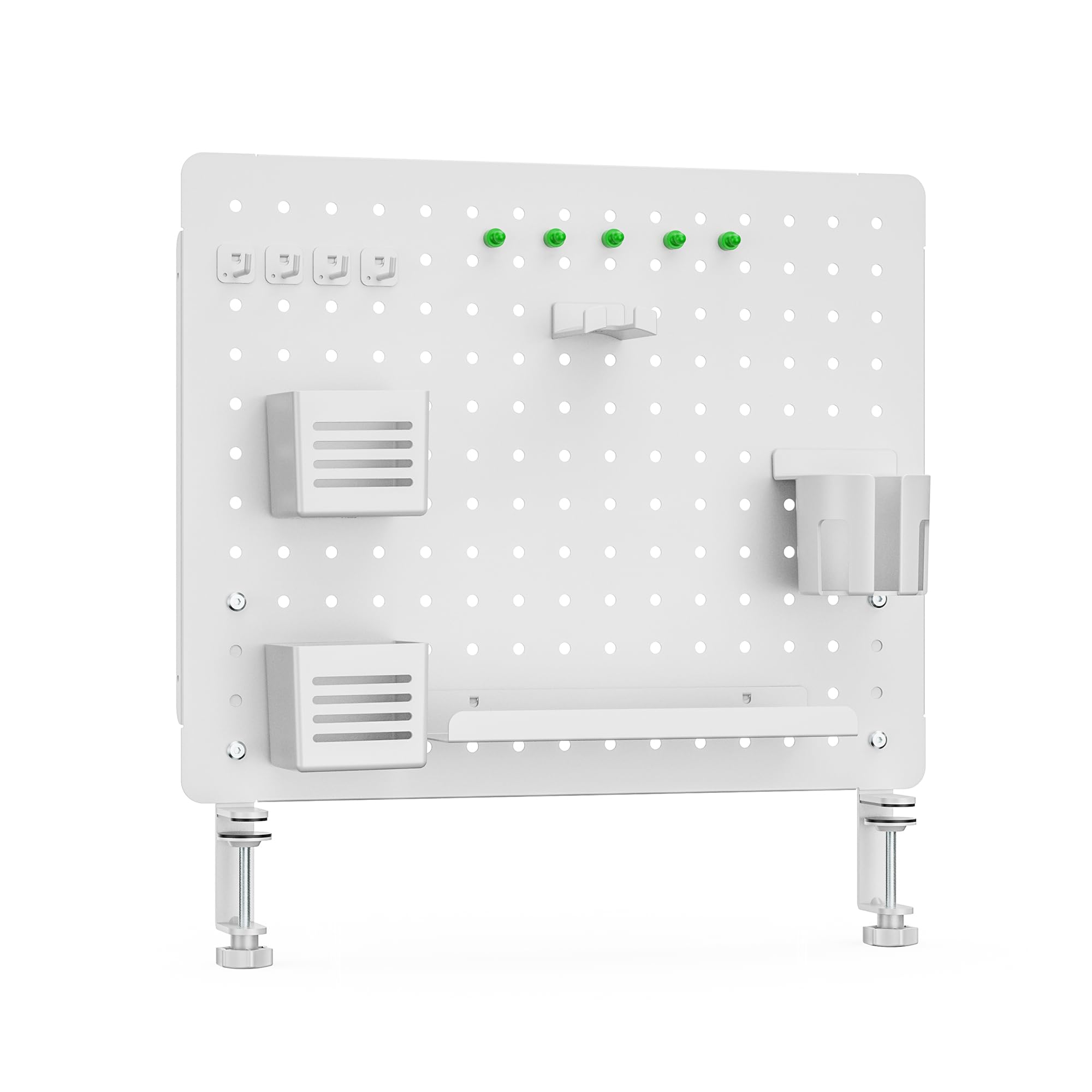 GPACK PRO SET OF X Clampon Desk Pegboard, Standing Desk Accessories