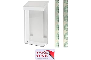 Marketing Holders Outdoor Brochure Holder Box Clear with White Lid