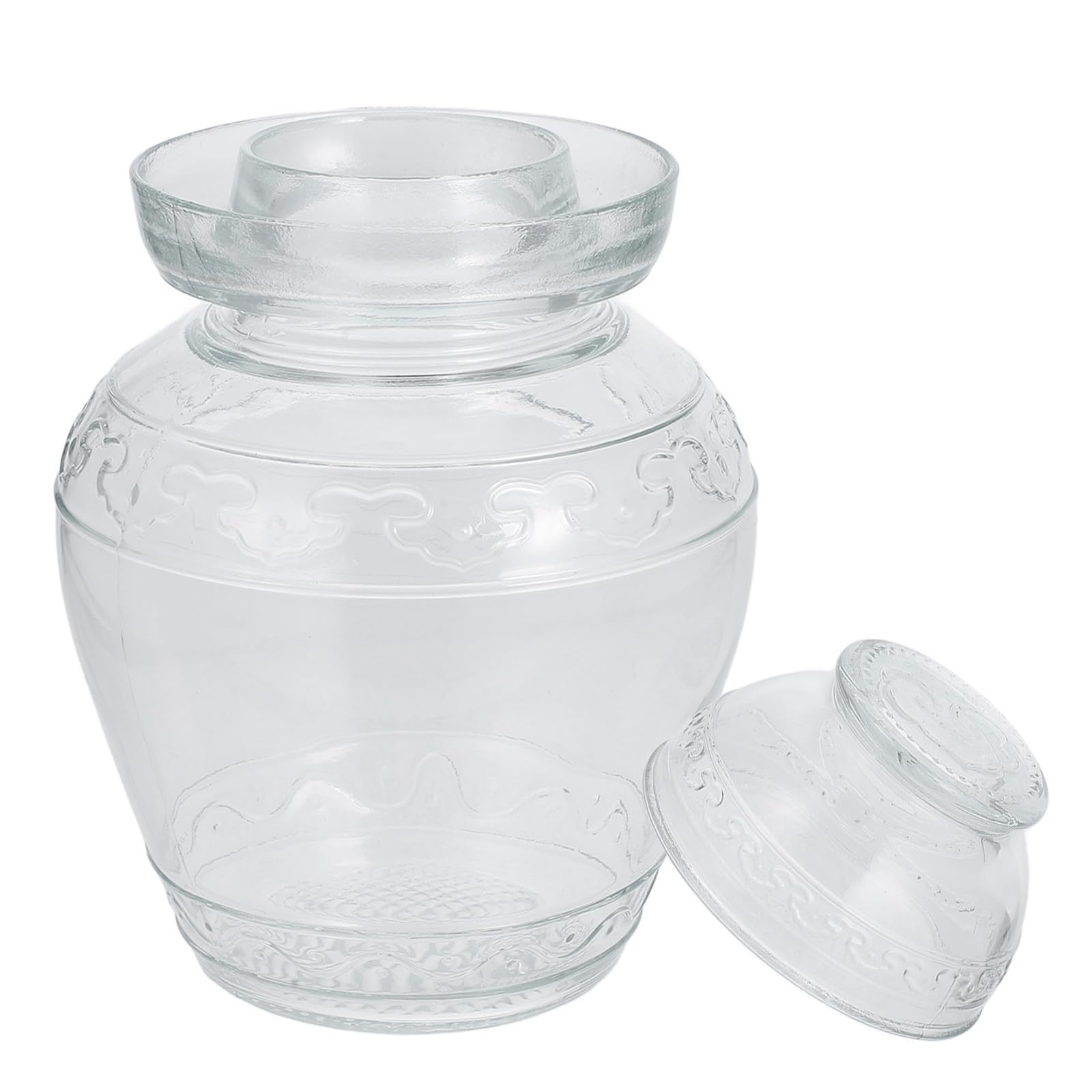 OUNONA Tarro y Hermético de Cristal de Cocina para Encurtidos con Diseño Transparente y Moderno, Resistente al Desgaste para Almacenamiento de Alimentos en Cocina