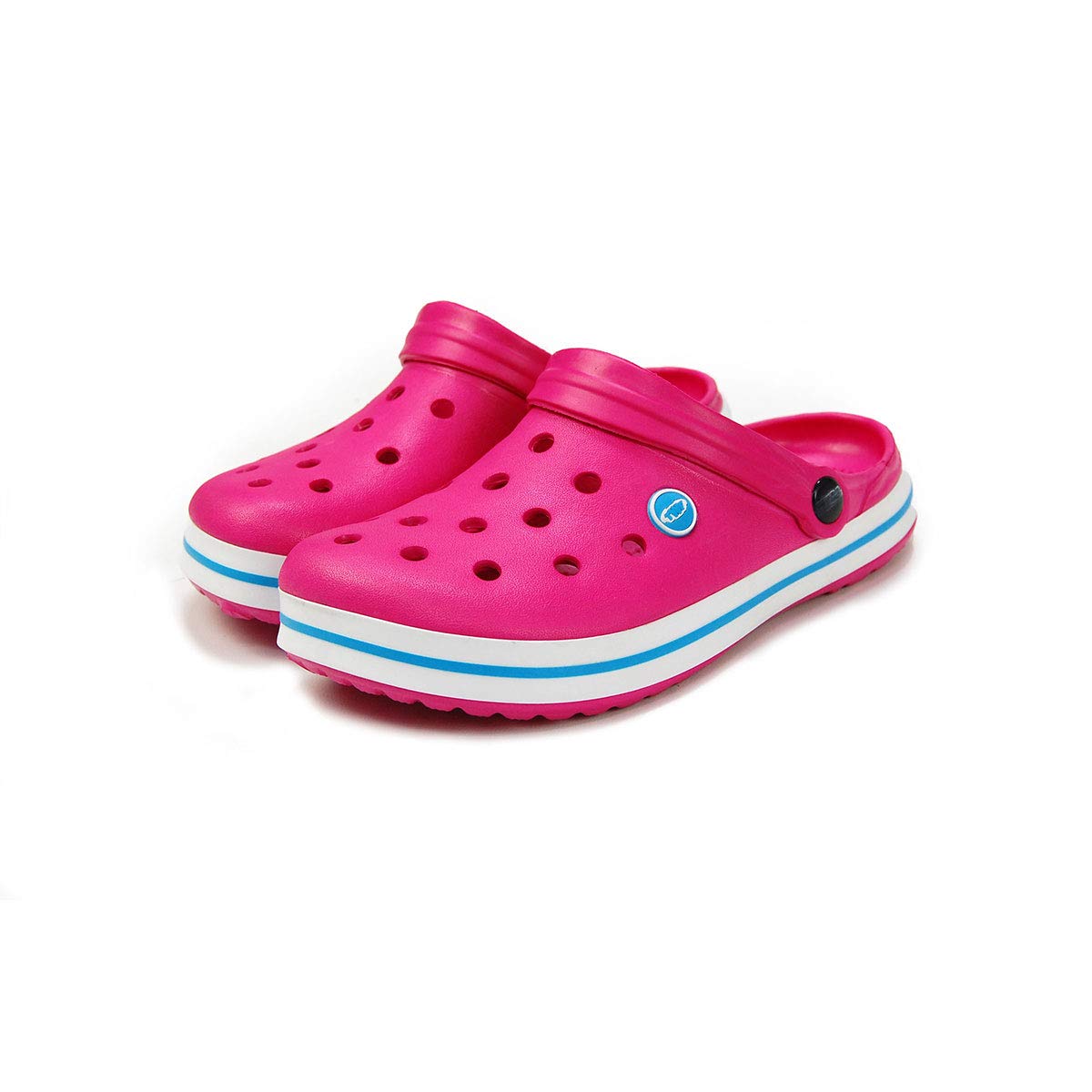 TWF Sharkies Lighweight Beach Shoe/Cloggs - Pink/Turquoise 4 UK Child