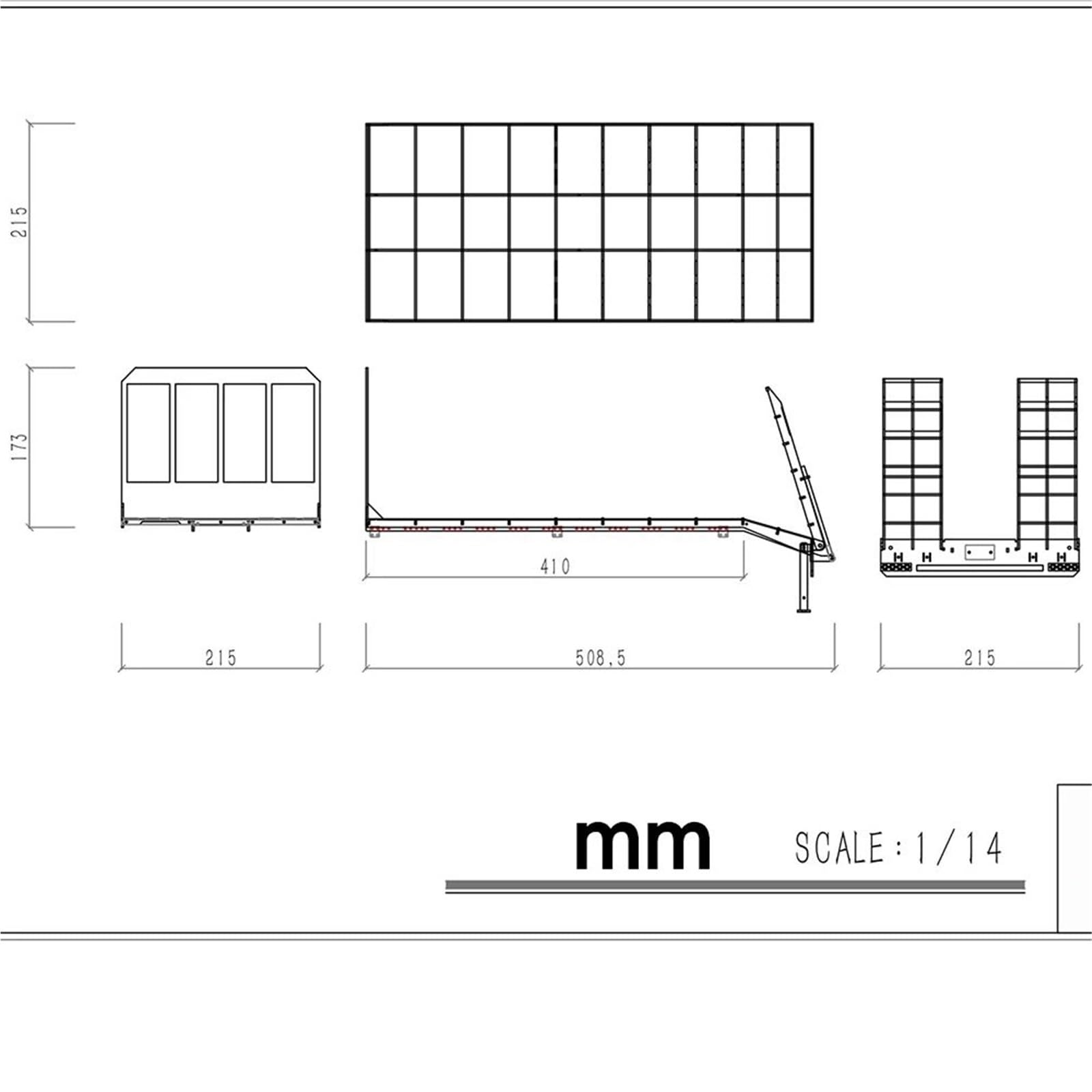 Auto Rimorchio In Metallo Per Tamiya Per SCANIA Per VOLVO 750 Per ACTROS 3363 Per MAN 1/14 RC Parti Modifica Aggiornamento Per I Giocattoli Parti Riparazione RC