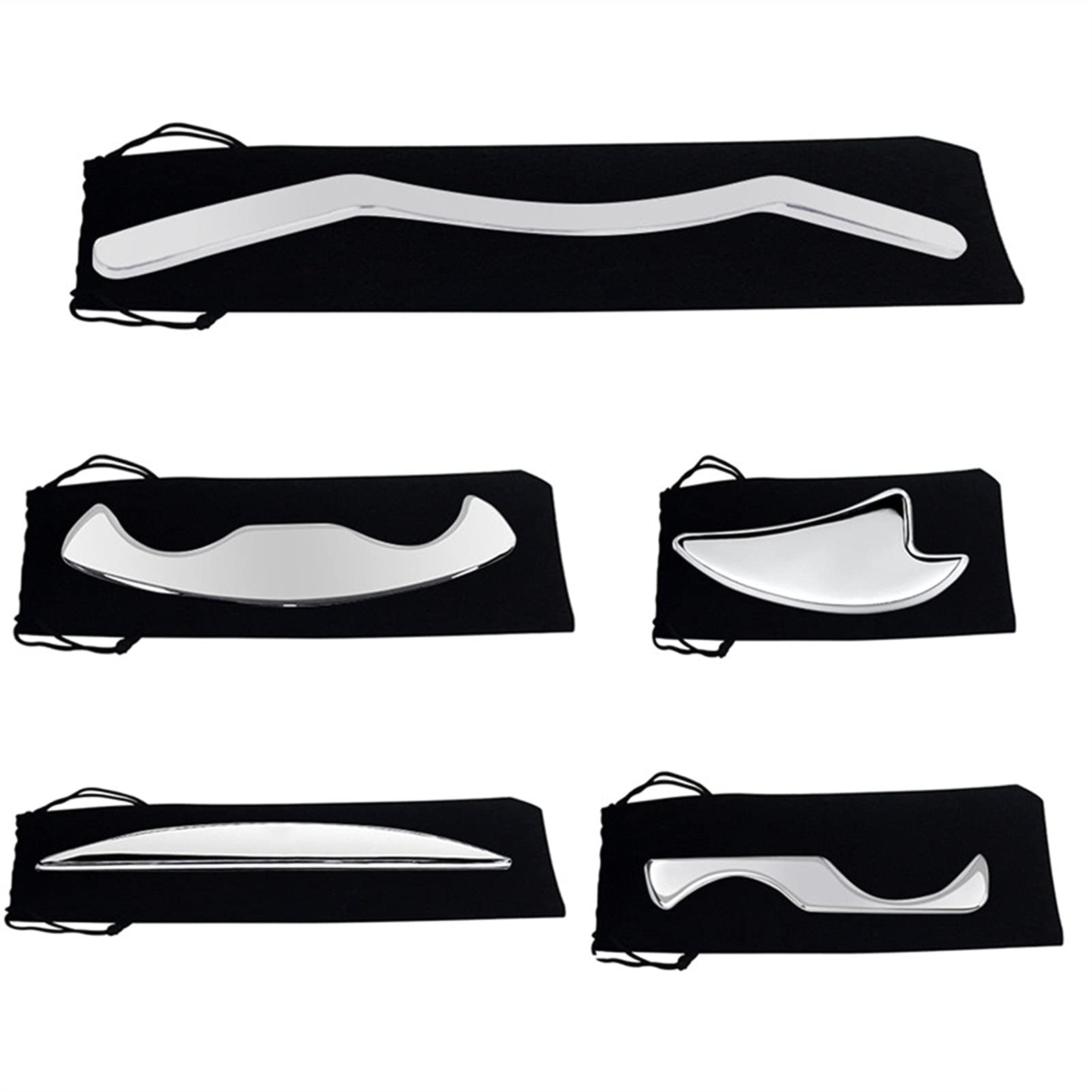 Acero inoxidable Gua Sha Sha Board herramientas de masaje Masaje de tejido profundo Fascia Recuperación Muscle Mssager Guasha Tablero de raspado Gua Sha Sha Scaper usado para espalda, piernas, brazos,