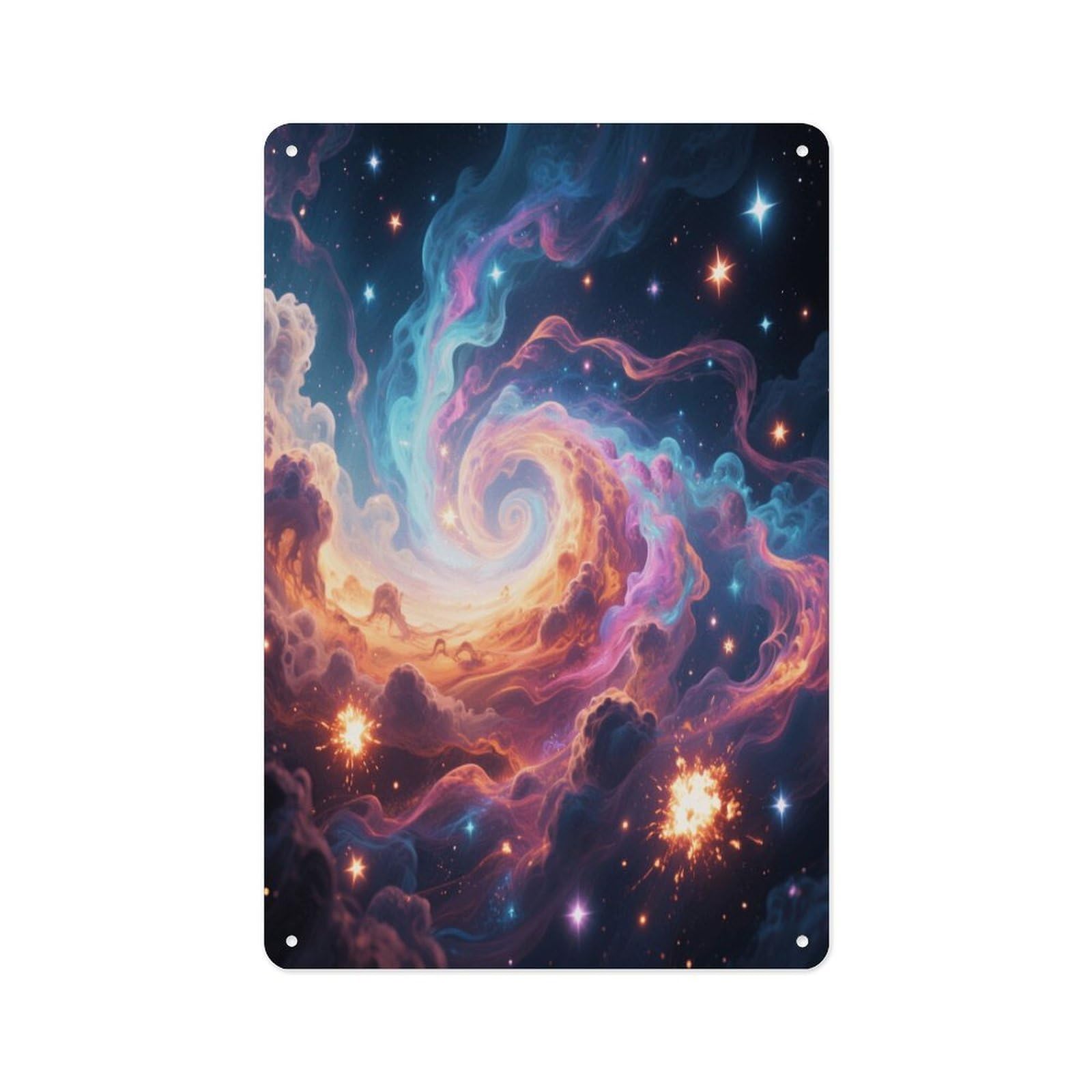 Fekiloot Style Mysterious Nebula Wall Decor Metal Signs Tin Signs Poster