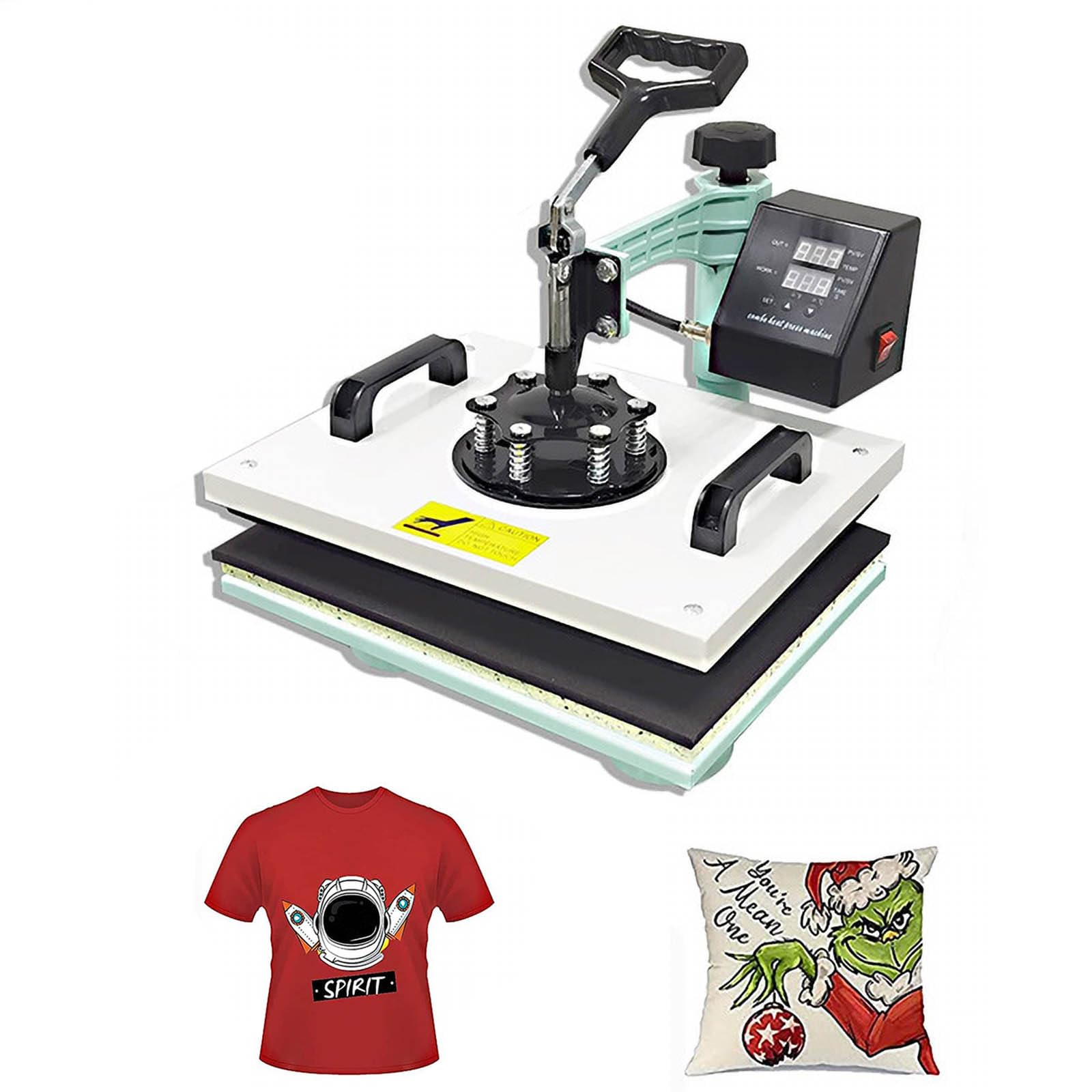 Machine de presse à chaud 5 en 1 1000W 29x38cm pour sublimation de t-shirts et mugs