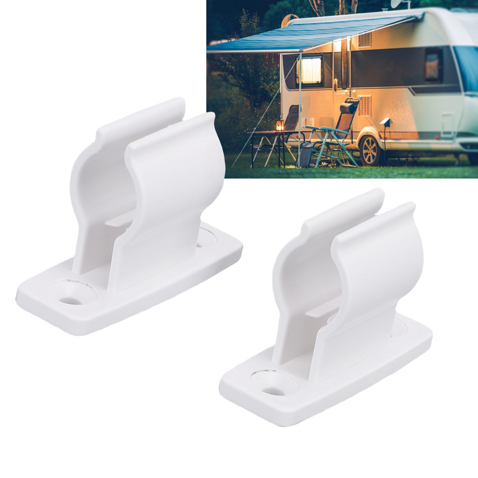 kurbel für wohnmobil markise Yctze 2 Stücke RV Halter Kunststoff Markise Kurbel Stange Wand Halterung RV Camping Anhänger Auto & Motorrad Größe:Vollblut IKUNA NATURRESORT - Updated Wand Organizer Caps