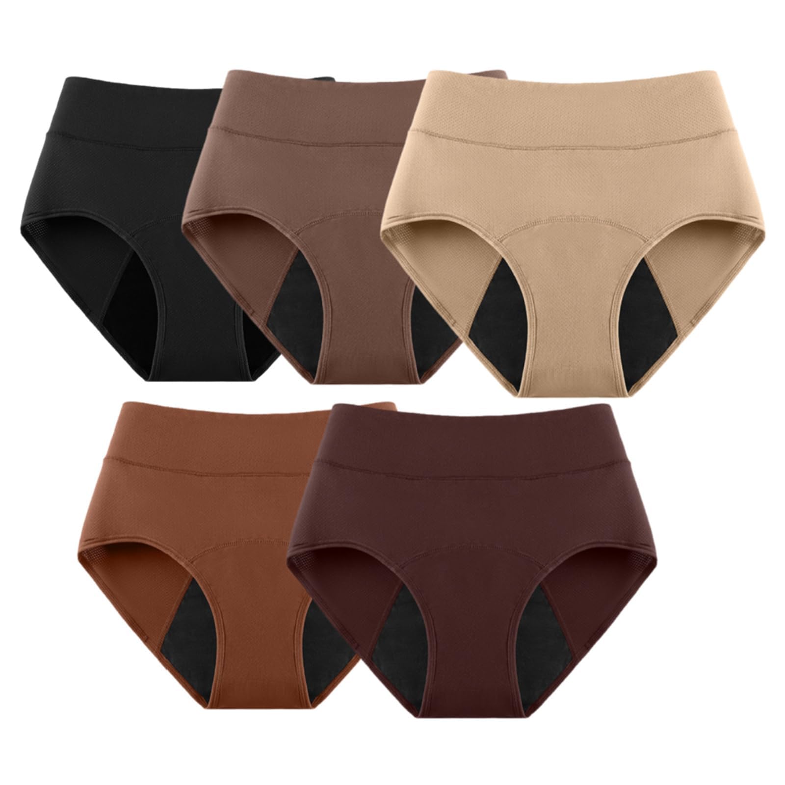 Sous-vêtement confortable et respirant pour femme - Contrôle du ventre - Short de soutien post-partum lavable et réutilisable - Slip en coton à trois couches