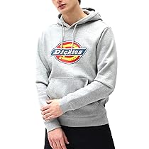 Dickies Icon Logo Hoodie, Felpa con Cappuccio Uomo, Grey Melange, XS