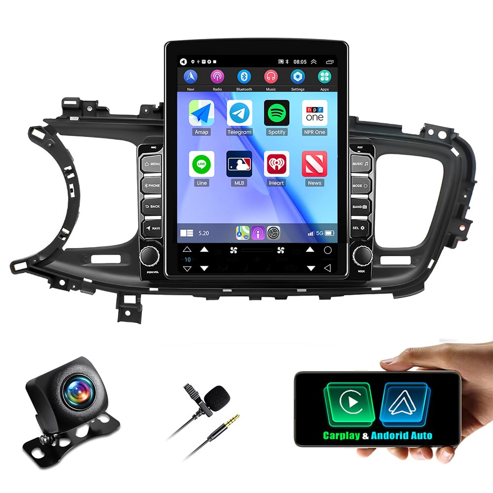 Android 13 9.7 Inch HD Touch Screen Radio Compatible for Kia Optima K5 2011-2015 9.7'' Car Audio Multimedia Receiver with Carplay Android Auto GPS