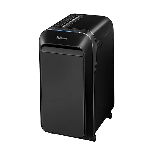Fellowes Mfg Co. 5015401 Powershred LX220 20 Manual Sheet Capacity Micro-Cut Shredder - Black