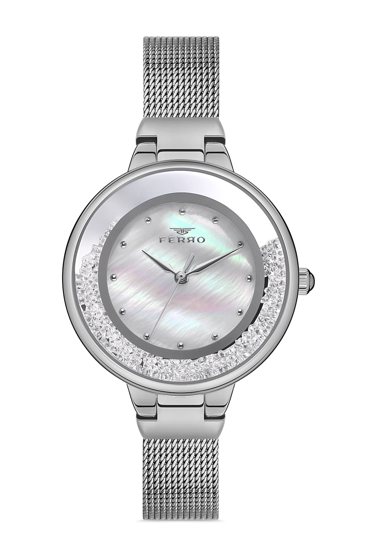 Ferro Analog Silver Dial Womens Watch-F21205C-A (B09RZXJJJY) Amazon Price History, Amazon Price Tracker