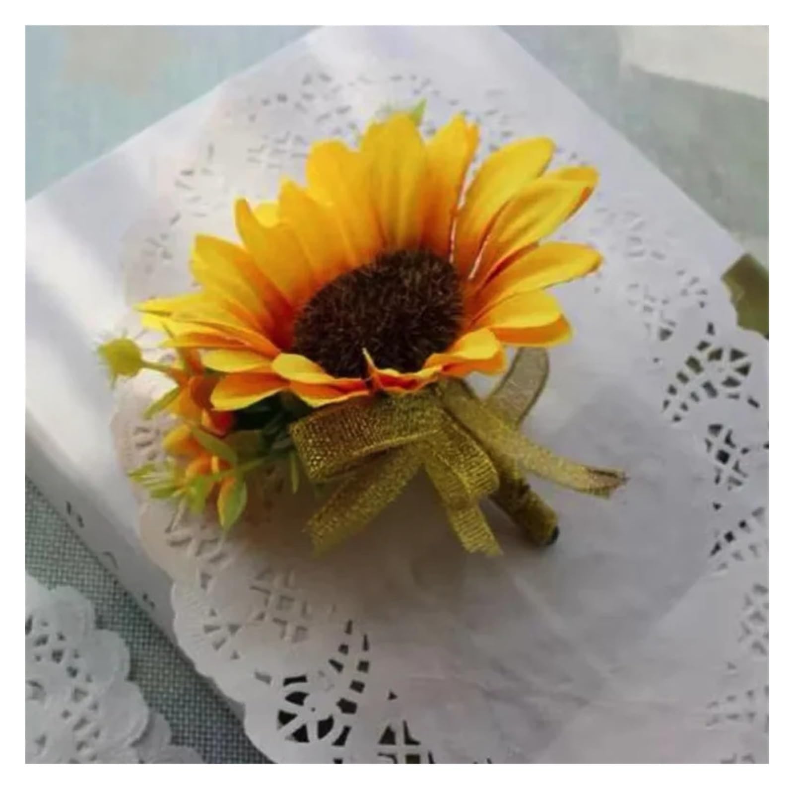 DSFIHJO Sunflower Wedding Bouquet Wedding Bridesmaid Sunflower Bouquet Artificial Flower Rose Bridal Decoration
