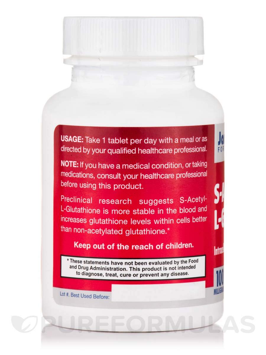 Jarrow Formulas S Acetyl L Glutathione 100 Mg 60 Tablets | Desertcart Brunei