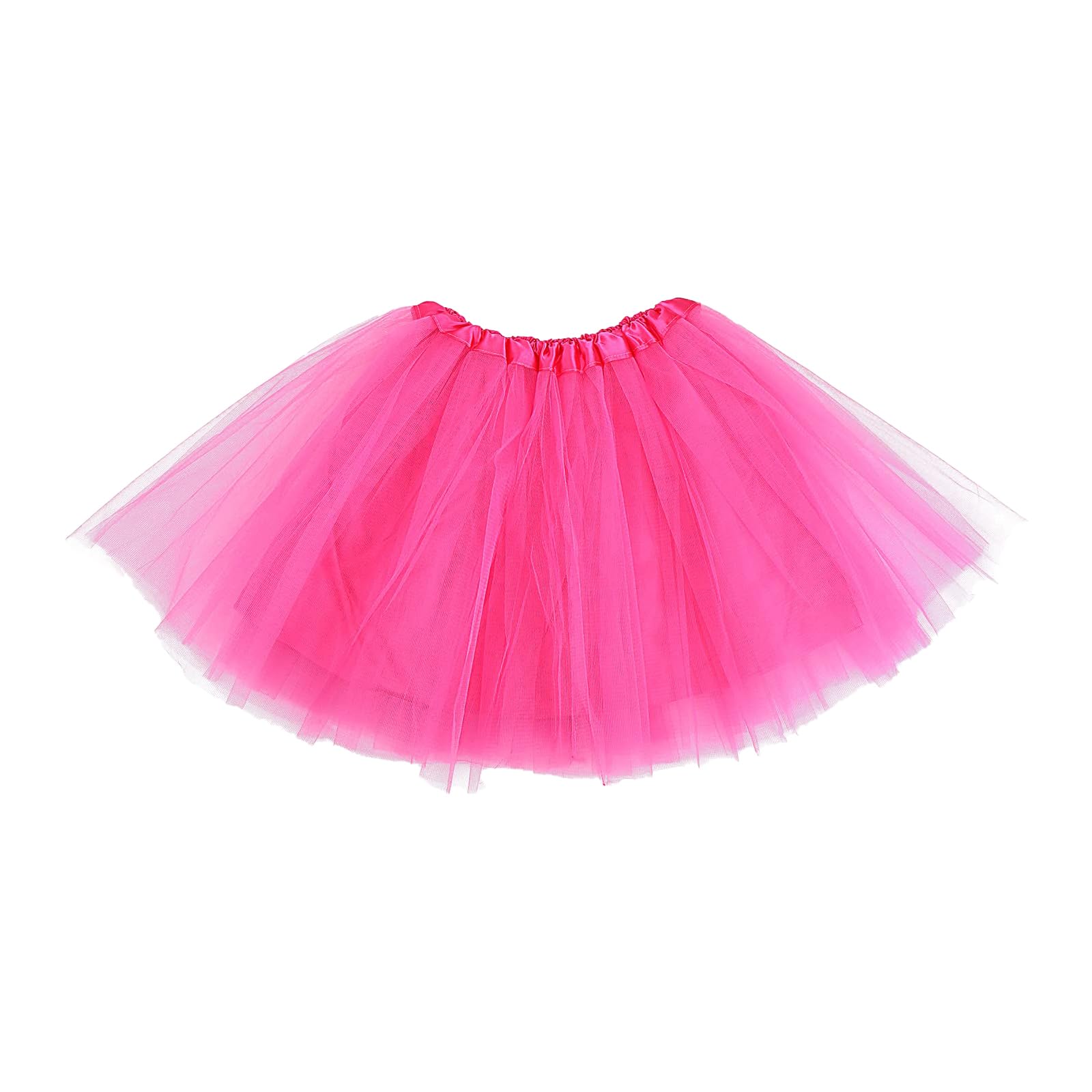 ZPLASKPink Tutu, Tutu Skirts for Women, Pink Tutu Adult, Tutu for Women Halloween Party Costume Dance Skirt 80's Tutu Fluffy Skirts t for Dress-up Parties Dancing