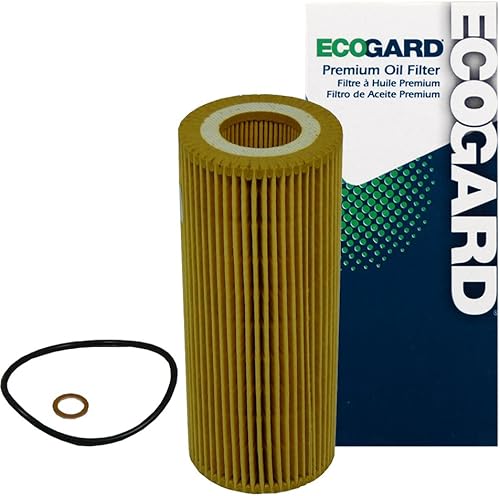 ECOGARD X5909 Filtro de aceite de motor de cartucho premium para aceite convencional compatible con BMW X5 3.0L DIESEL 2009-2013, 335d 3.0L DIESEL