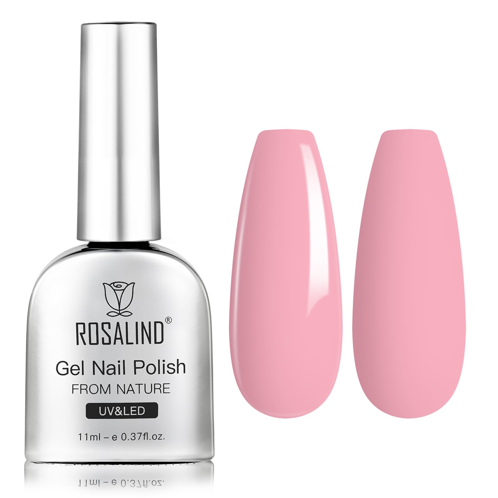 ROSALIND Semi-Permanent Nail Polish, 12 ml Yellow Semi-Permanent Nail Polish, UV/LED Soak Off Spring Summer Nail Polish for DIY Manicure — view 12