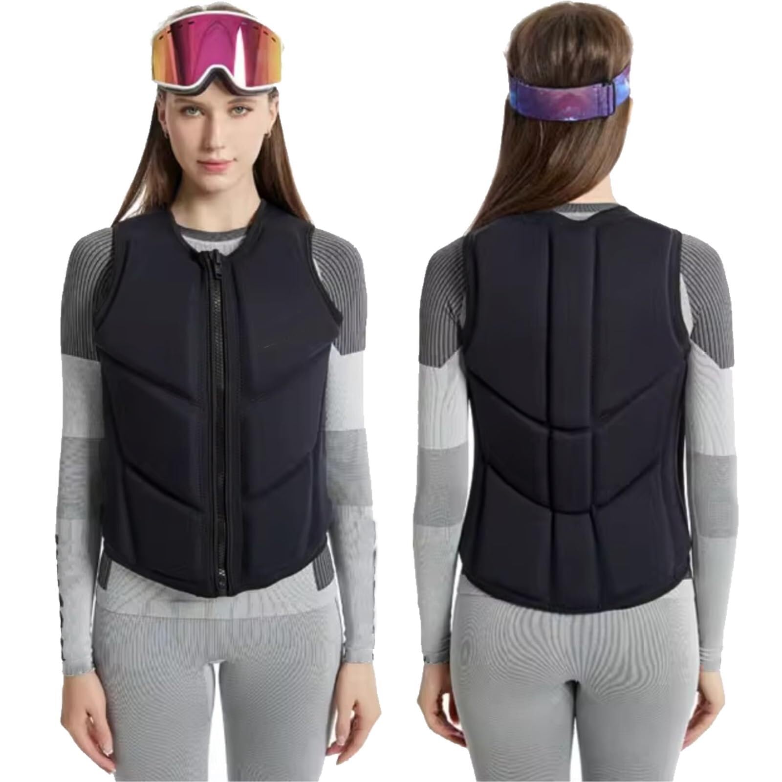 Swim Vest Neoprene Anti-Collision Swim Vest Surfing Buoyancy Protective for Swimming Boating Motorboat Water Sports Kajaking Fishing Rafting Outdoor Safety Gear Equipment