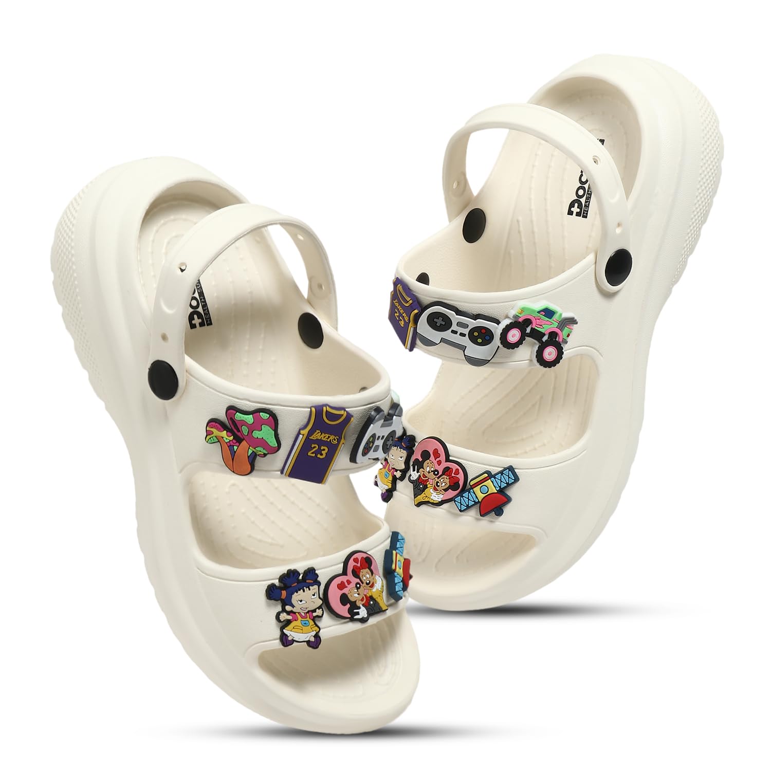 Double Strap Clog Sandals for Women | Cushioned Footwear | Lightweight | Waterproof Sandals for Women