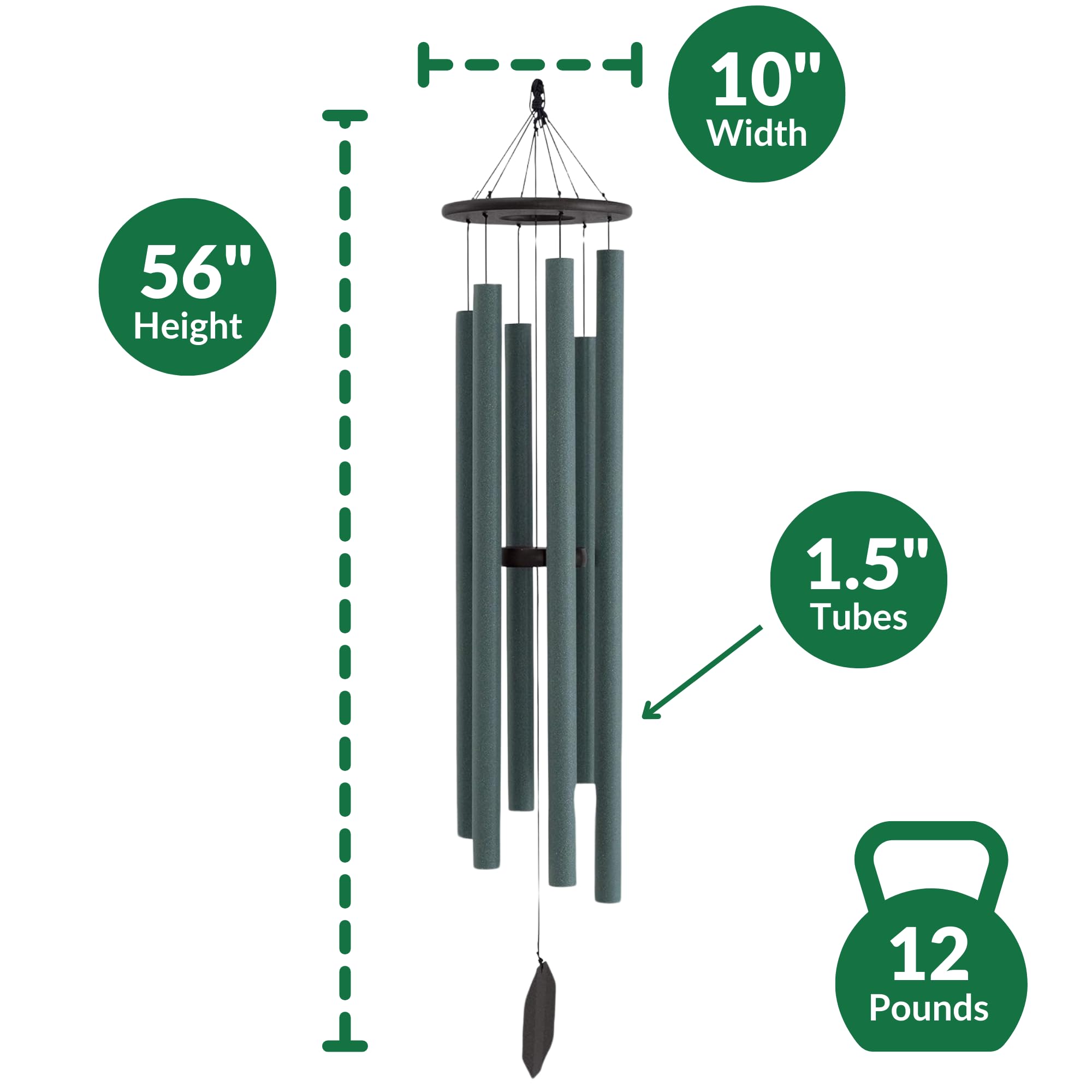Lambright Country Chimes Ozark Echoes Series with Neutral Green Finish (56