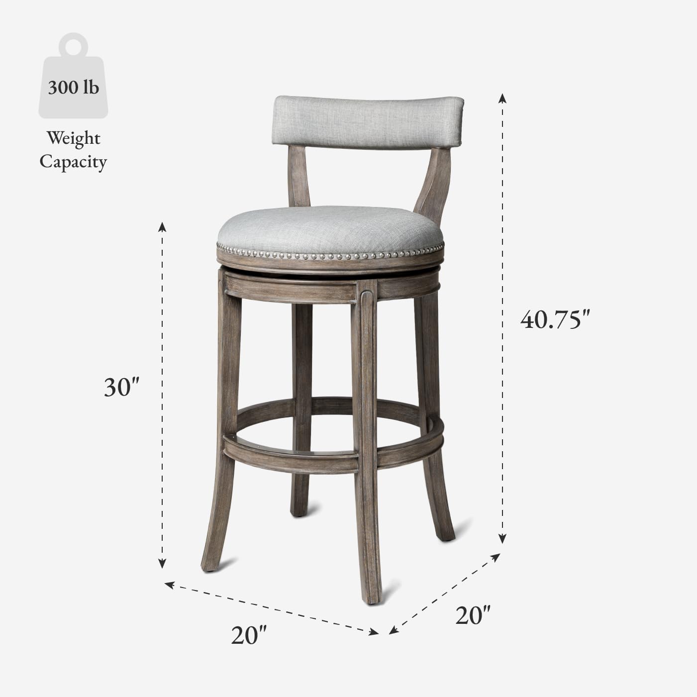 ライトグレー Stool Amazon.com: Maven Lane Alexander Bar Stool 31 Inches – Swivel