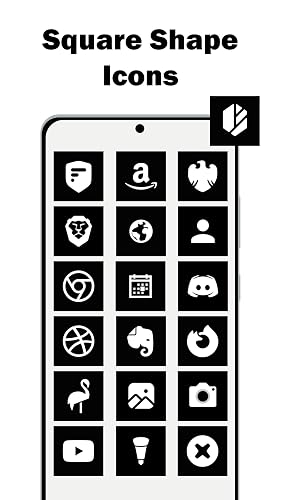 Square Black UI - Icon Pack