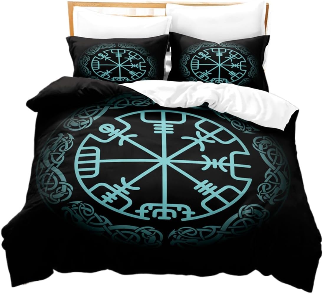 Eight Trigrams Astrology Duvet Cover Set Mandala Flower Series Pattern Bedding Set Diablo System Quilt Cover Comforter Cover Home Textiles for Children (US Queen,4)