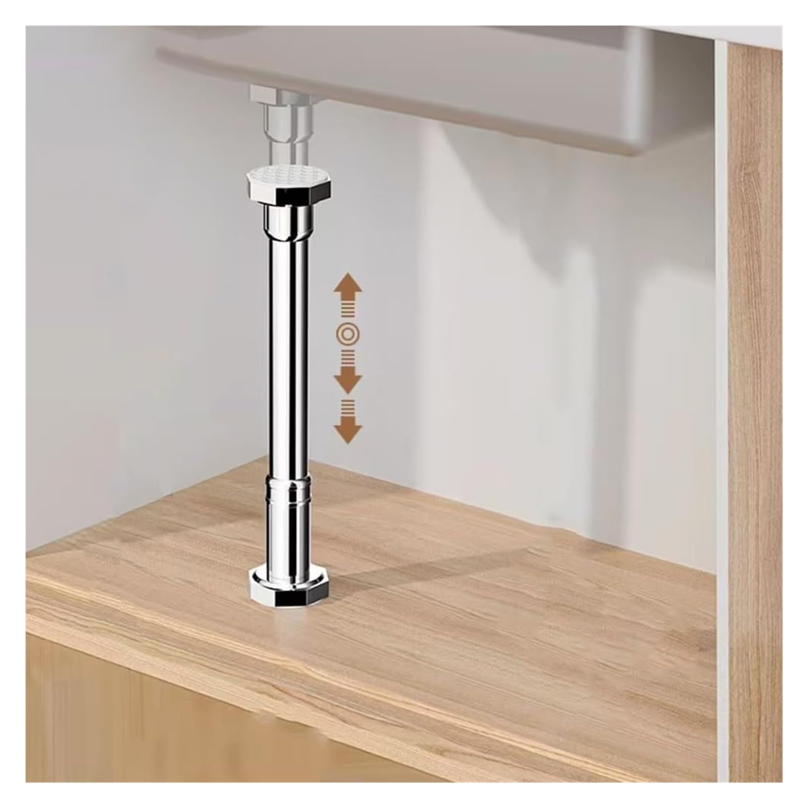 Zxgrfdefa One Color Sink Support Legs, Adjustable Bathroom Basin Support Poles Metalkitchen Sink Rod Furniture Leg Drill Free(H 50 80Cm/20" 32")