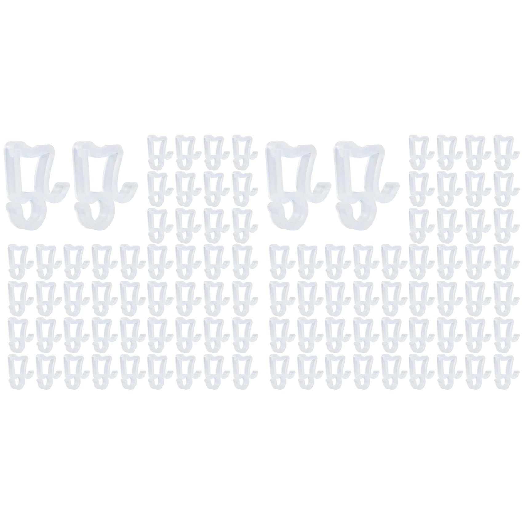 Ctrlzs Light 100 Pcs Gutter Hooks, Mini Plastic Christmas Clips Outdoor Clips For Christmas Xmas Decoration