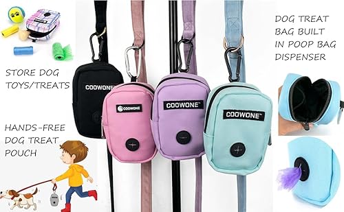 COOWONE Saco De Petiscos Para Cães Pequenos, Bolsa Portátil Guia Com Clipe, Sacos Treinamento Filhot